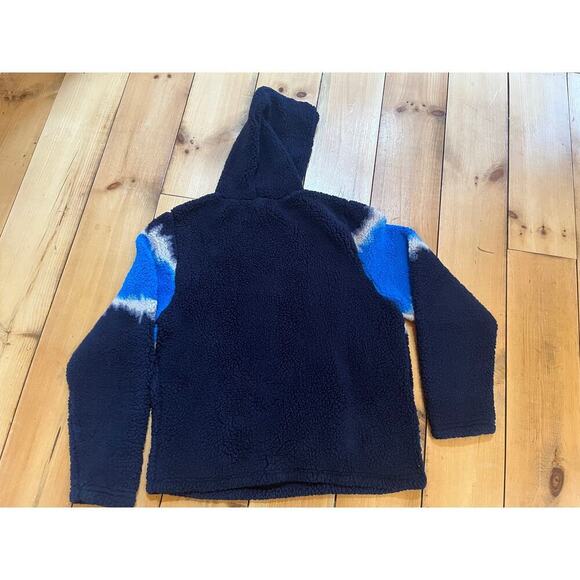 Crown & Ivy Cabana Womens sherpa pull over. Hooded. Blue. Soft Fluffy. XL - Picture 2 of 7